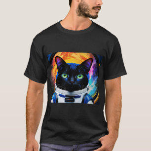 かわいい猫宇宙飛行士 Tシャツ