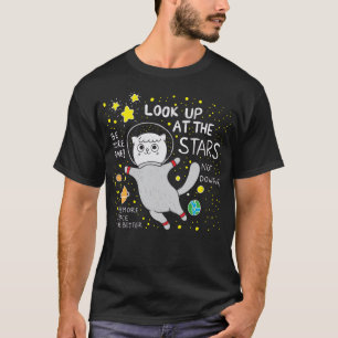 かわいい猫宇宙飛行士 Tシャツ