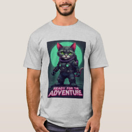 かわいい猫宇宙飛行士Tシャツ – 冒険に向けて Tシャツ