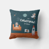かわいい猫宇宙、猫と火星、おもしろい クッション (裏面)