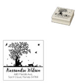 かわいい猫差出人住所 ラバースタンプ (押印)