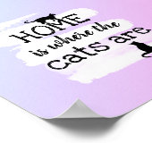 かわいい猫引用文ポスター水彩デザイン ポスター (角)