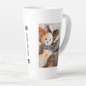 かわいい猫引用文欲しいのは愛と写真 カフェラテマグ (右アングル)