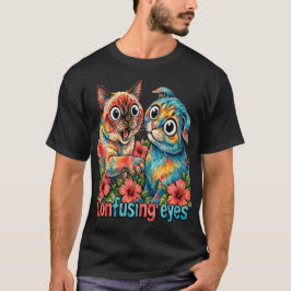 かわいい猫愛好家 シャム猫とカルテュシア猫のチャーム Tシャツ