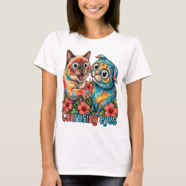 かわいい猫愛好家 シャム猫とカルテュシュの魅力 Tシャツ
