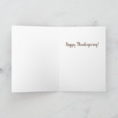 かわいい猫感謝祭トルコ紅葉 カード (内部)