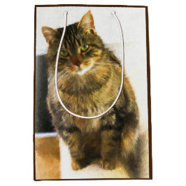 かわいい猫抱き枕 ミディアムペーパーバッグ