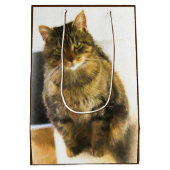 かわいい猫抱き枕 ミディアムペーパーバッグ (裏面)