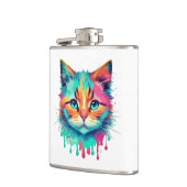 かわいい猫数々の顔色デザイン-89059 フラスク (左)