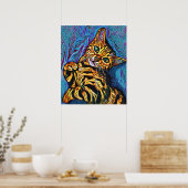 かわいい猫数々の684色の子猫 ポスター (キッチン)