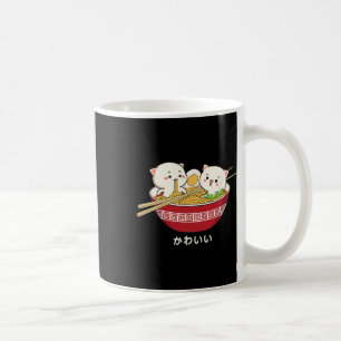 かわいい猫日本の東京アニメ猫ラーメンTシャツ コーヒーマグカップ