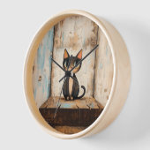 かわいい猫時計 壁時計 (傾斜)