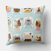 かわいい猫枕おもしろい猫顔 クッション (裏面)