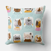 かわいい猫枕おもしろい猫顔 クッション (正面)