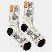 かわいい猫柄の靴下 ソックス (右)