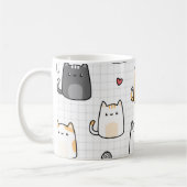 かわいい猫柄コーヒーマグ コーヒーマグカップ (左)