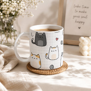 かわいい猫柄コーヒーマグ コーヒーマグカップ