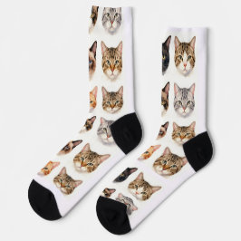 かわいい猫柄ソックス - 面白い猫好きギフト ソックス