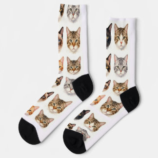 かわいい猫柄ソックス - 面白い猫好きギフト ソックス