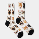 かわいい猫柄ソックス - 面白い猫好きギフト ソックス (右)