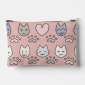 かわいい猫柄 アクセサリーポーチ (裏面)