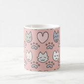 かわいい猫柄 コーヒーマグカップ (中央)