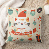 かわいい猫楽しむのクリスマスシーズン クッション (ブランケット)