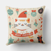 かわいい猫楽しむのクリスマスシーズン クッション (裏面)