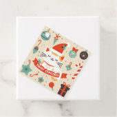 かわいい猫楽しむのクリスマスシーズン フェイバータグ (インサイチュ)