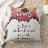 かわいい猫水彩猫たち引用文おもしろい猫 クッション (ブランケット)