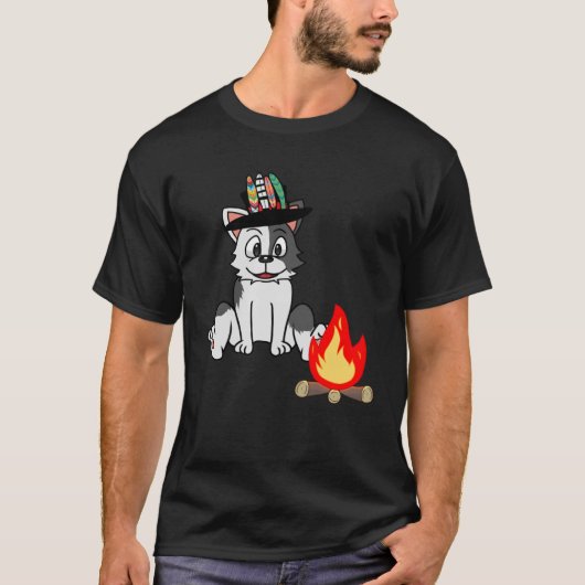 かわいい猫焚き Tシャツ (正面)
