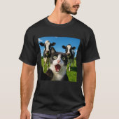 かわいい猫牛の自撮りギフトアイデア Tシャツ (正面)