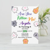 かわいい猫猫の誕生会 招待状 (スタンド正面)