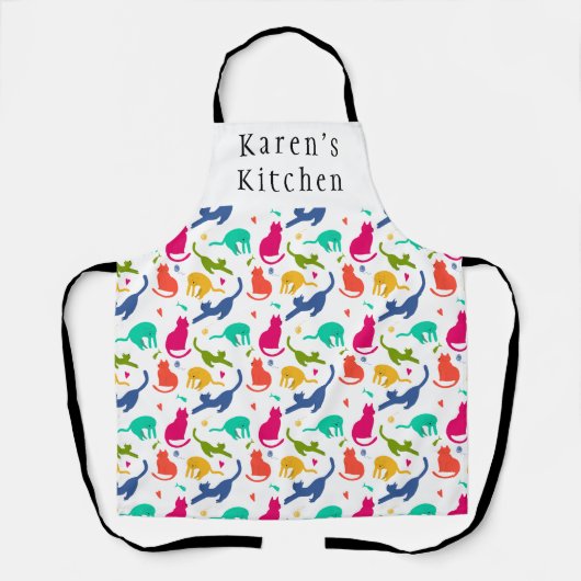 かわいい猫猫エプロンパーソナライズされた10 エプロン (正面)