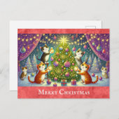 かわいい猫猫メリークリスマス ポストカード (正面/裏面)