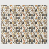 かわいい猫用ラッピング紙 ラッピングペーパー (フラット)