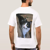 かわいい猫男性のtシャツ tシャツ (裏面)