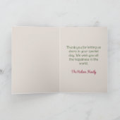 かわいい猫結婚フローラおめでとう カード (内部)