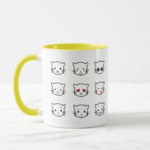 かわいい猫絵文字 マグカップ