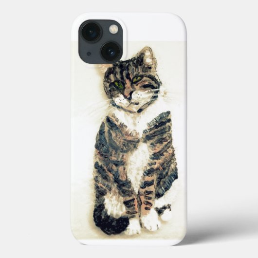 かわいい猫絵画の虎猫 Case-Mate iPhoneケース (裏面)
