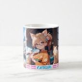 かわいい猫耳娘のカップ コーヒーマグカップ (中央)