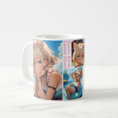 かわいい猫耳娘のカップ マグカップ コーヒーマグカップ (正面左)