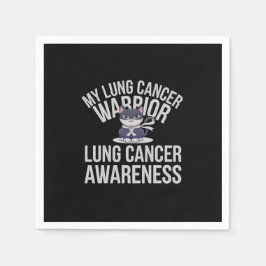 かわいい猫肺がん戦士 – 自分の強さを見せる スタンダードカクテルナプキン