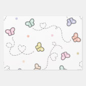 かわいい猫蝶春デコpage ラッピングペーパーシート (正面3)