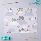 かわいい猫蝶春デコpage 薄葉紙 (クラフト)
