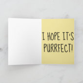 かわいい猫誕生日グリーティングカード、パンダ子猫カード シーズンカード (内部)