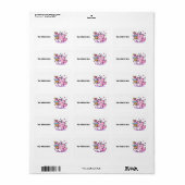 かわいい猫誕生日住所 シールかわいい！ ラベル (フルシート)