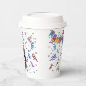 かわいい猫誕生日紙カップ | キッズパーティー用品 紙コップ (左)