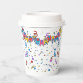 かわいい猫誕生日紙カップ | キッズパーティー用品 紙コップ (裏面)