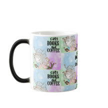 かわいい猫読の本とコーヒー